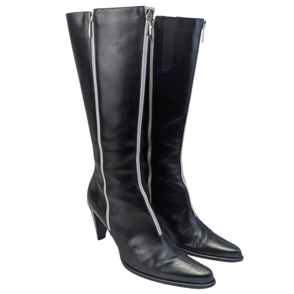 Donald J Pliner Italian Vintage Leather Boots GUC $425 Size 8M       S3946 - Picture 5 of 15